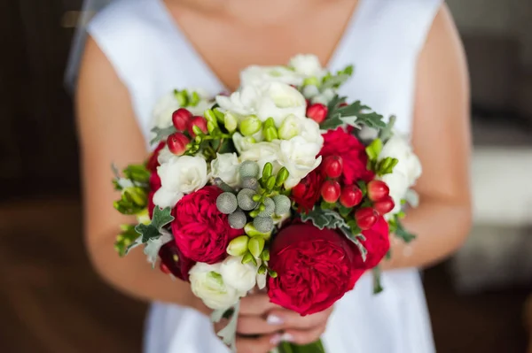 Big Wedding Bouquet Morning Bride — Stock Photo, Image