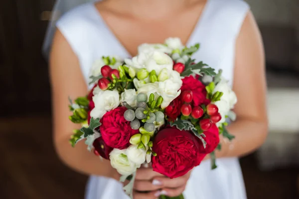 Big Wedding Bouquet Morning Bride — Stock Photo, Image