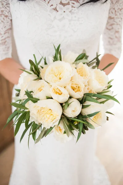 Big Wedding Bouquet Morning Bride — Stock Photo, Image