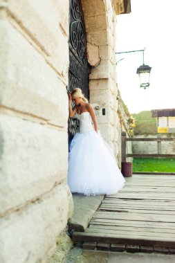 Gelinlik güzel şehvetli gelin sarışın 