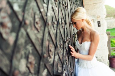 Gelinlik güzel şehvetli gelin sarışın 