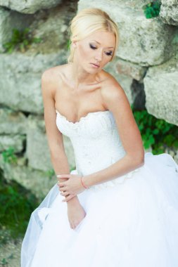 Gelinlik güzel şehvetli gelin sarışın 