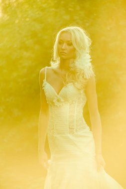 Gelinlik güzel şehvetli gelin sarışın 