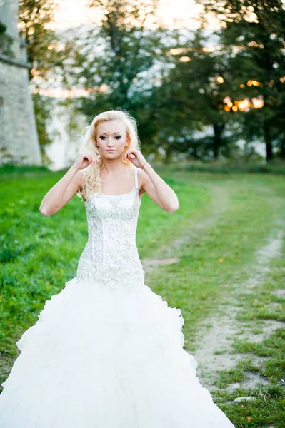 Sensual Portrait Beautiful Bride — Stock Photo, Image