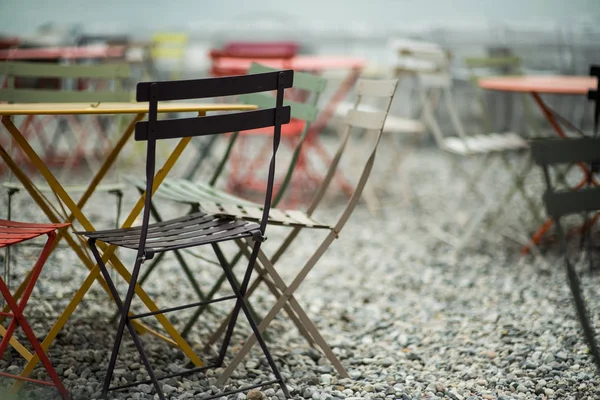 Chairs Tables Cafe Beach — Stock Photo, Image
