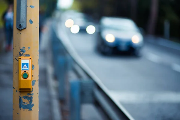 Blurred Background Street Pedestrian Crossing —  Fotos de Stock