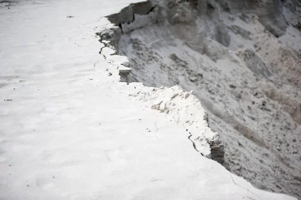Sand Dunes Snow Rocks Stones White Blue Ice — Stockfoto