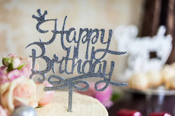 Tort Urodzinowy Uroczystość Impreza Zabawa — Zdjęcie stockowe