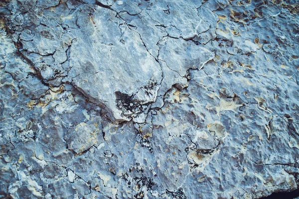 Textura Pedra Líquen Nele Falhas Pedra — Fotografia de Stock