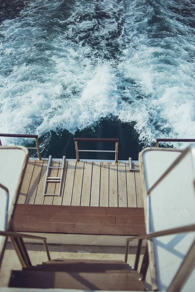 White Waves Sailing Ship Sea — Stock Photo, Image