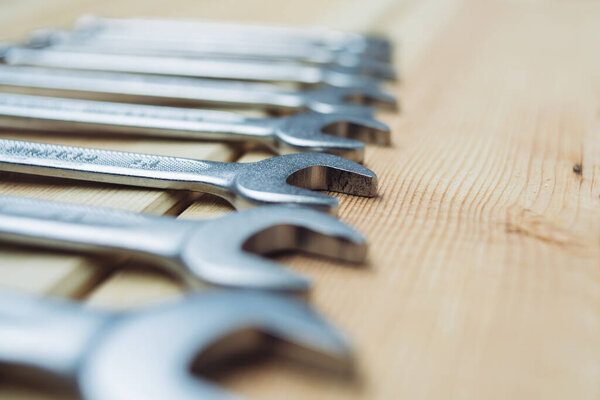 Set of wrenches for repair.