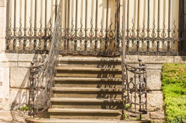 Kudüs, İsrail 'deki eski taş merdiven.