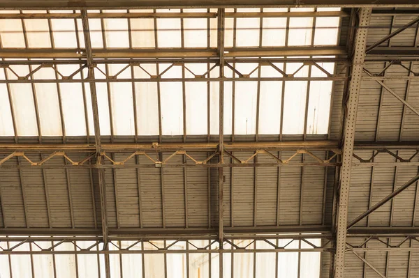 Velha Estação Ferroviária Europeia Com Uma Plataforma Estação Trem Metal — Fotografia de Stock