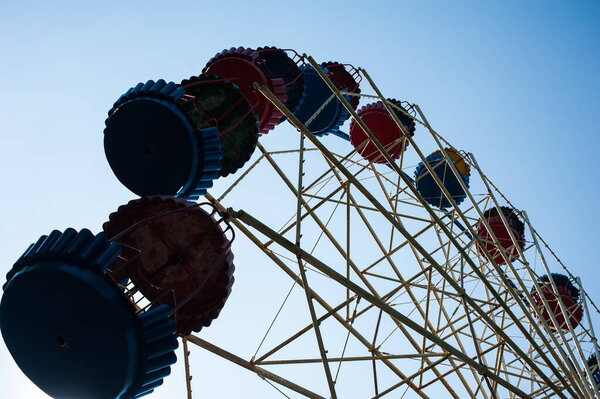 Metal construction for sightseeing in the amusement park