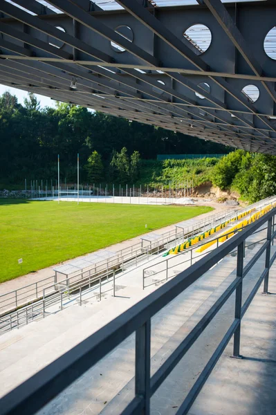 Metalen Constructie Voor Bescherming Tegen Zon Regen — Stockfoto