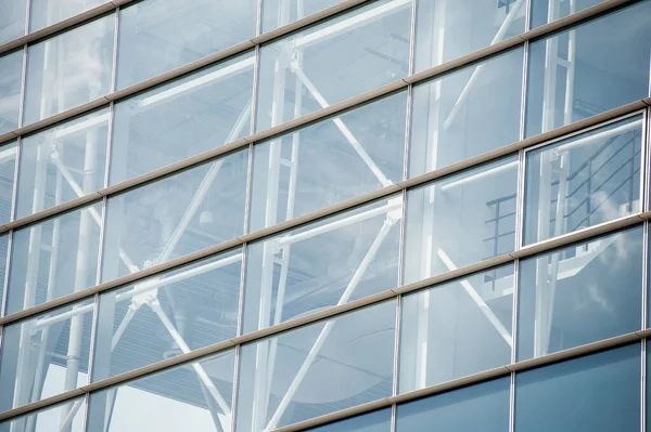 Moderne Glassfasader Store Bygninger Arkitekturelementer – stockfoto