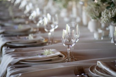 table set with a festive table setting for a dinner