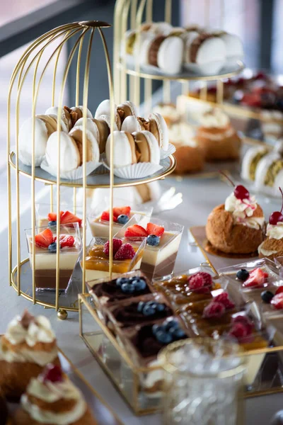 delicious and beautiful dessert on a table. sweet and tasty food.