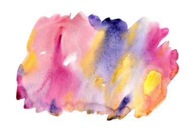 Beyaz arka plan üzerinde izole soyut suluboya