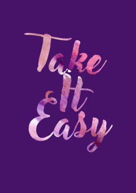 Tipografi suluboya renkli harflerle. Duvar poster ya da ruh hali yönetim kurulu için alıntı.