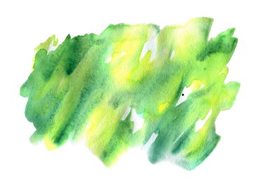 Beyaz arka plan üzerinde izole soyut suluboya