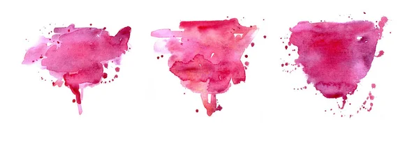 Beyaz arkaplanda soyut kırmızı suluboya