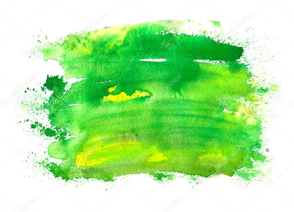 Abstract watercolor isolated on white background