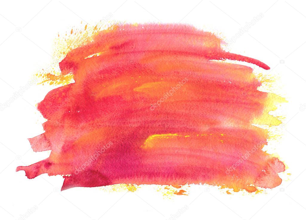 Abstract watercolor isolated on white background
