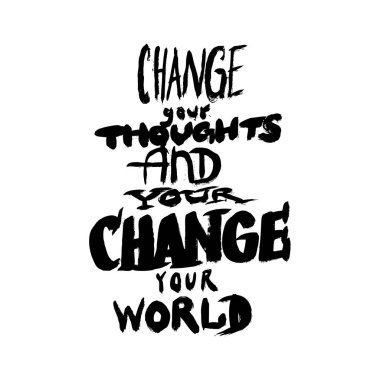 Yazı, modern fırça hat motivasyon posteri beyaz arka plan ile mürekkep.