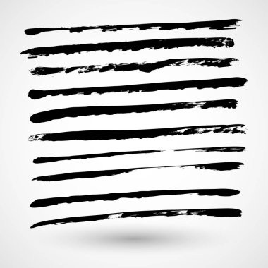 grunge fırça darbeleri kümesi