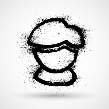 Çocuk Grunge simgesi beyaz arka plan üzerinde izole