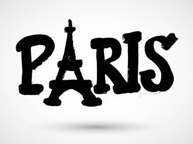 Grunge yazı. Beyaz arka plan üzerinde izole el çekilmiş yazıt.