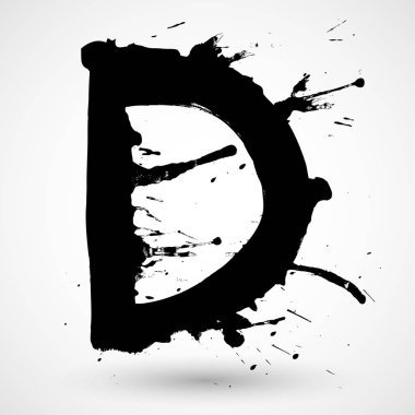 Tasarımınız için grunge D harfi