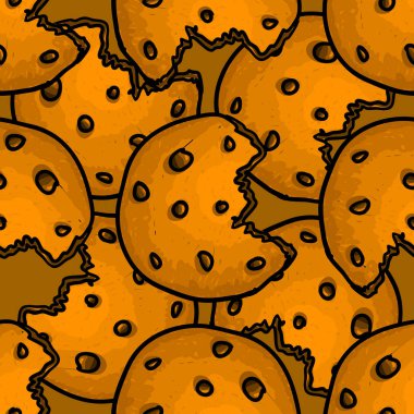 Lezzetli çikolata kurabiye çizilmiş ile Seamless modeli