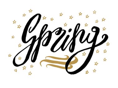 Beyaz arka plan üzerinde izole bahar yazıt