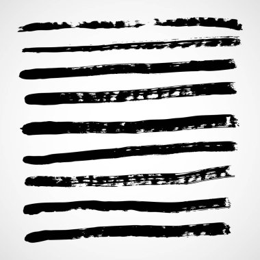 grunge fırça darbeleri kümesi