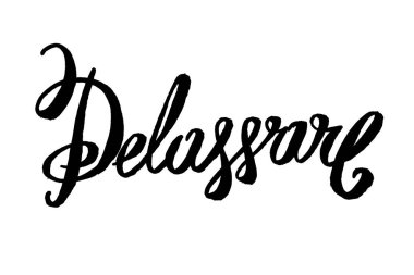 ABD devlet adı el yazı. Modern fırça tarzı. Beyaz arka plan üzerinde izole.