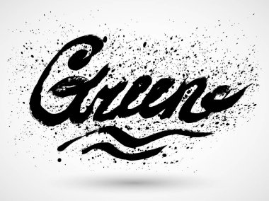 Grunge yazı. Beyaz arka plan üzerinde izole el çekilmiş yazıt.