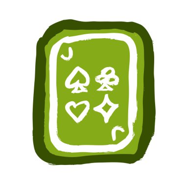 Grunge iskambil izole beyaz arka plan üzerinde