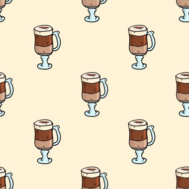 Retro tarzı seamless modeli su bardağı