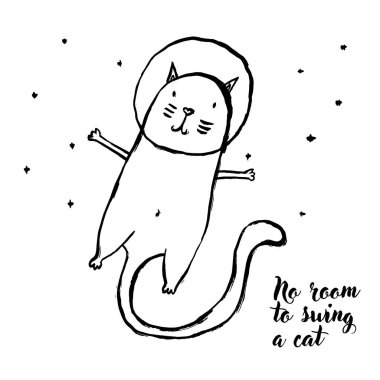 Sevimli uzay kedi grafiği