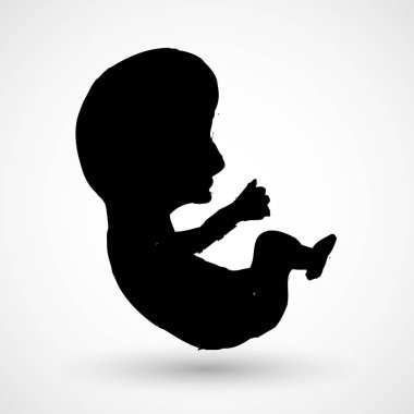 Grunge çizilmiş Fetus simgesi 