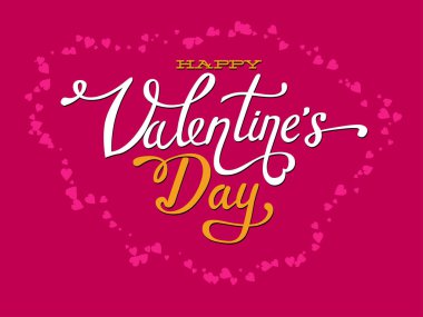 Romantik illüstrasyon. Tipografi kartpostal veya poster grafik tasarım ile yazı öğe. 