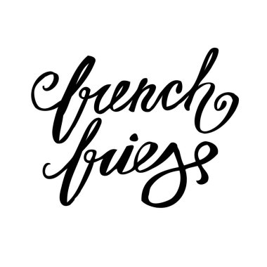 Patates kızartması işareti el çekilmiş.