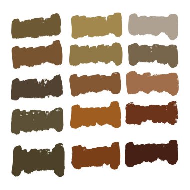 grunge fırça darbeleri kümesi