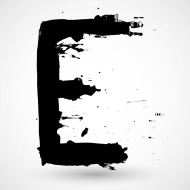 Tasarımınız için grunge E harfi