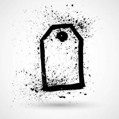 Fiyat etiketi grunge vektör simgesi