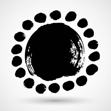 Beyaz arka plan üzerinde izole grunge şekilleri