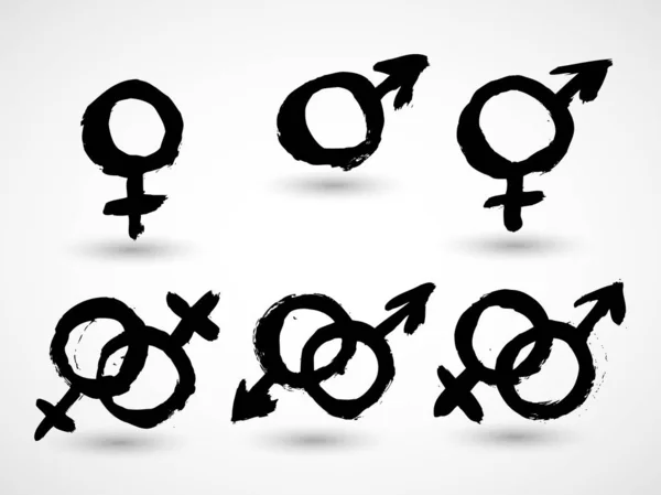 Combinação Símbolos Masculino Feminino — Vetor de Stock