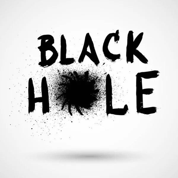 Grunge Black Hole Sign Aislado Sobre Fondo Blanco — Vector de stock